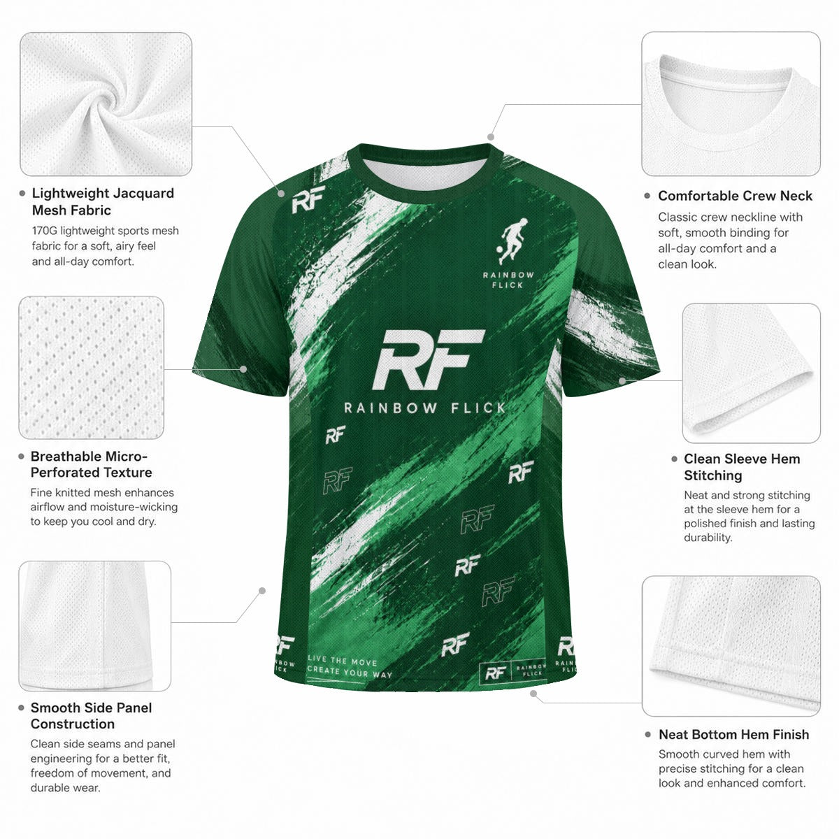 Rainbow Flick Emerald Jersey